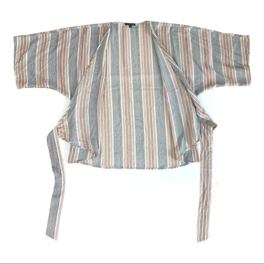 West Kei Tie Knot Pinstripe Blouse Top - Picture 2 of 7